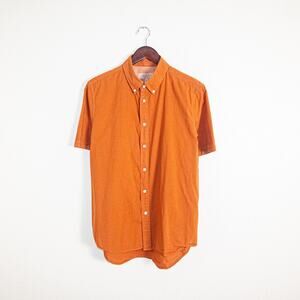 Rag & Bone NY Men's Medium Short Sleeve Button down Shirt Orange